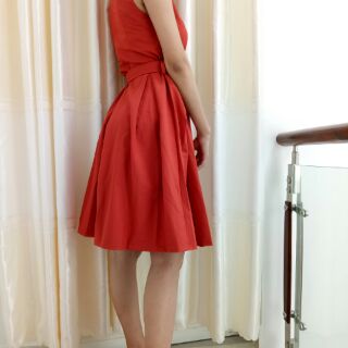 Đầm xoè đầm công sở thắt eo thanh lịch