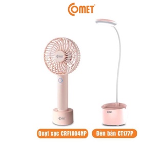 Combo cho Mẹ và Bé: Quạt sạc COMET CRF1004 4W & Đèn bàn COMET CT177 5W có ngăn chứa dụng cụ