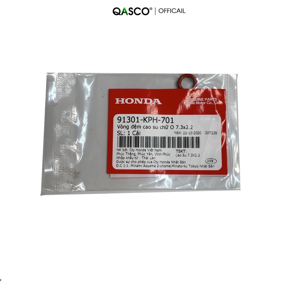 Vòng đệm cao su chữ O HONDA cỡ 7.3x2.2  QA(91301KPH701) _( 637)