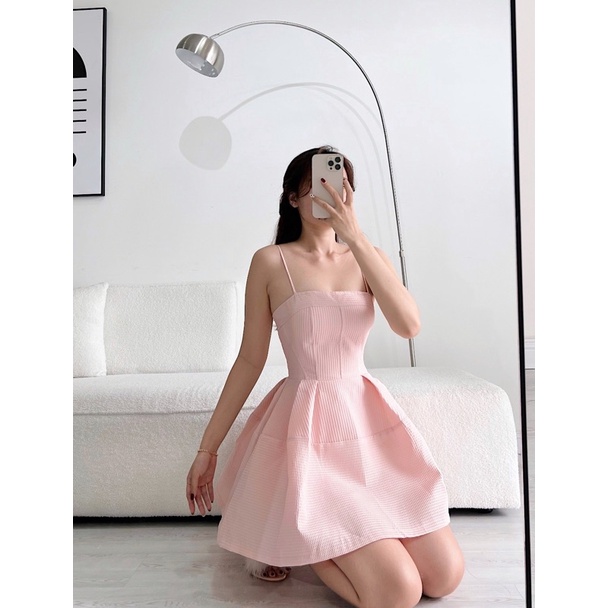 Đầm 2 Dây Xoè Tùng Bồng Thiết Kế