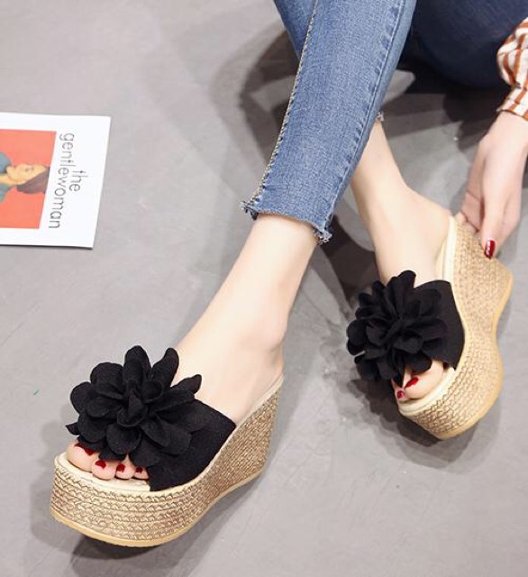 Dép nữ đế xuồng, phối hoa trẻ trung NV0400
