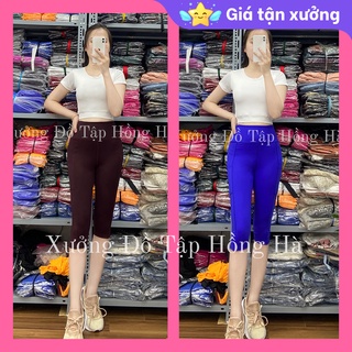 💚❤️ Ảnh thật 100% 💚❤️ Quần lửng tập gym , yoga nữ - Quần lửng đen thể thao nữ - quần lửng trơn màu 💚❤️