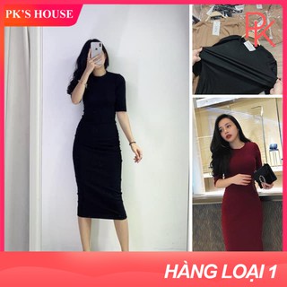 Đầm Body Len Tăm Tay Lỡ PK29 🌸FREESHIP🌸Loại 1 Cao Cấp- PK's House (Ảnh thật trải sàn do shop tự chụp)