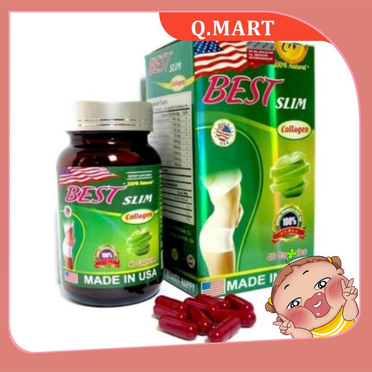 BEST SLIM Colagen - giảm cân hiệu quả, lấy lạo vóc dáng ( lọ 40 viên)