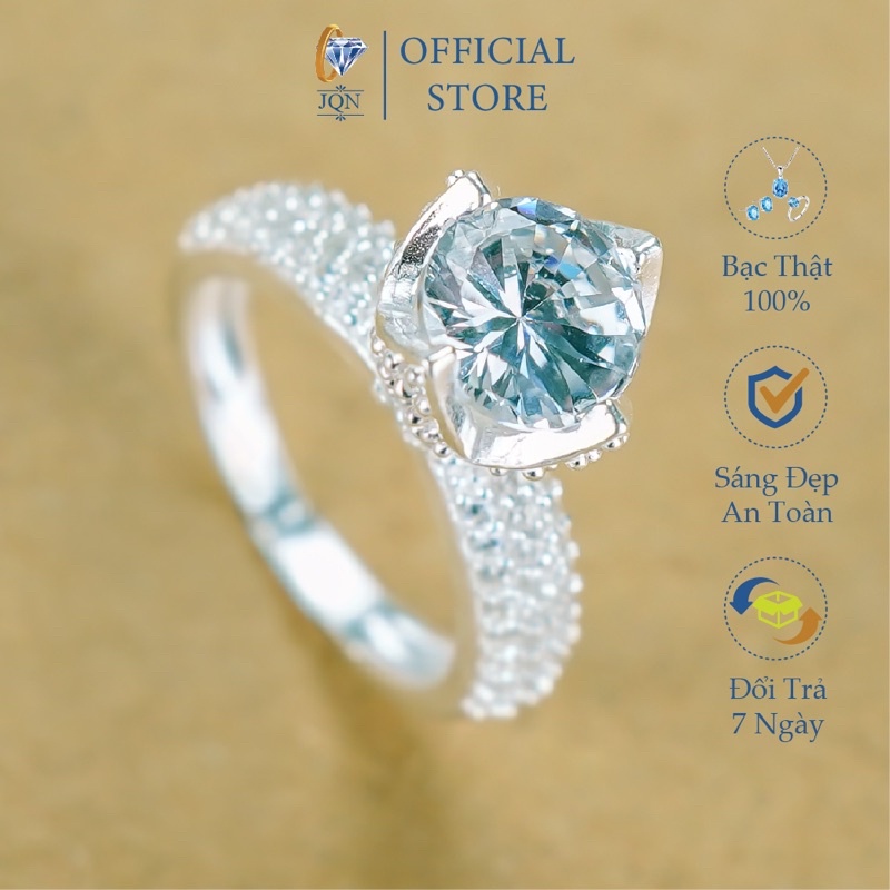 Nhẫn Bạc Nữ Đính Đá JQN Mẫu Mới Đẹp N67