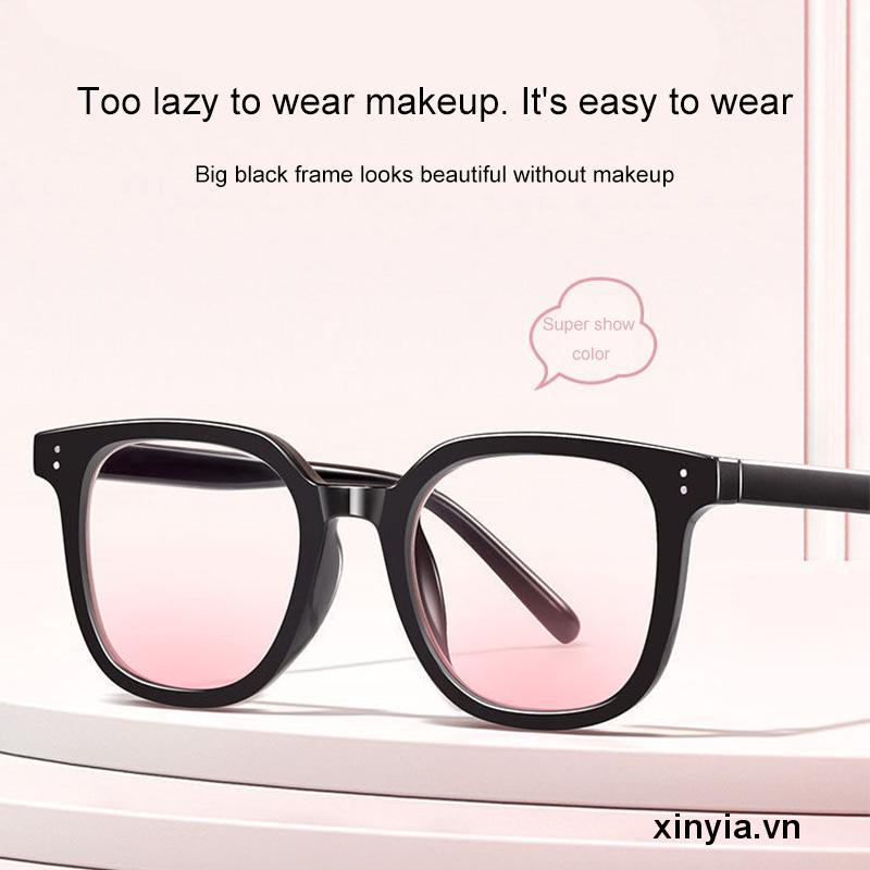 Kính mắt nữ nhiều màu kính hai chấm giá rẻ tạo hiệu ứng má hồng dễ thương hai màu trong suốt gọng đen 2022