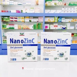 Nano ZinC - Hỗ trợ bổ sung kẽm, kích thích tiêu hóa, giúp ăn ngon, tăng cường sức đề kháng (Hộp 20 ống)