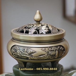 Trầm hương, Lư đốt trầm hương chất liệu đồng nguyên khối - Hàng cao cấp, đẹp, độc, lạ