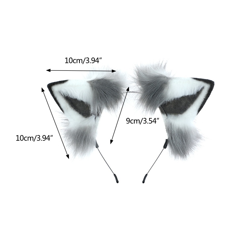 Băng Đô Tai Chó Husky Nhồi Bông Phong Cách Lolita