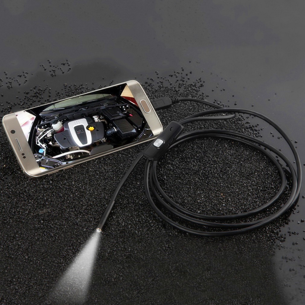 Đèn nội soi 7mm linh hoạt chống nước kết nối với máy ảnh cho iPhone 6 7 Android Pc Notebook