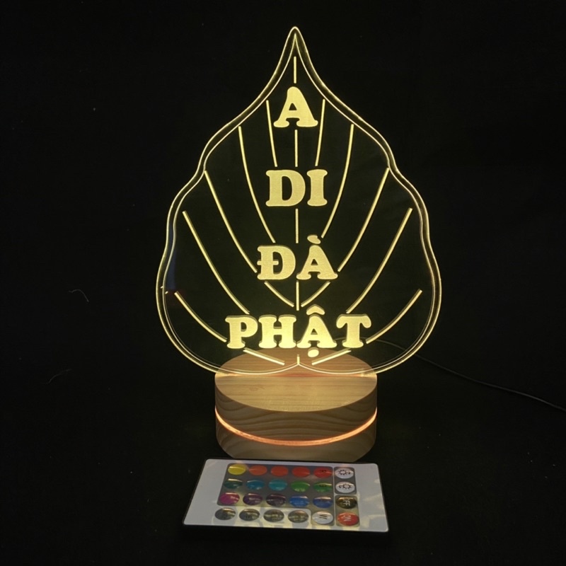 Đế Đèn Led 3D Tròn Bằng Gỗ Cao Cấp/ Đèn Trang Trí Phòng Ngủ Siêu Đẹp