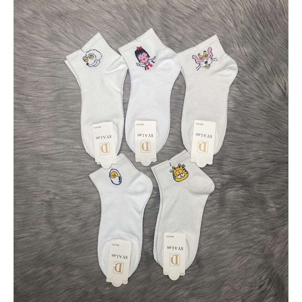 Combo 5 và 10 đôi tất vớ nữ hình ,  được chọn hình , vải thun Cotton ( mode Hàn Quốc ) ảnh thật ,bảo đảm giao giống ảnh