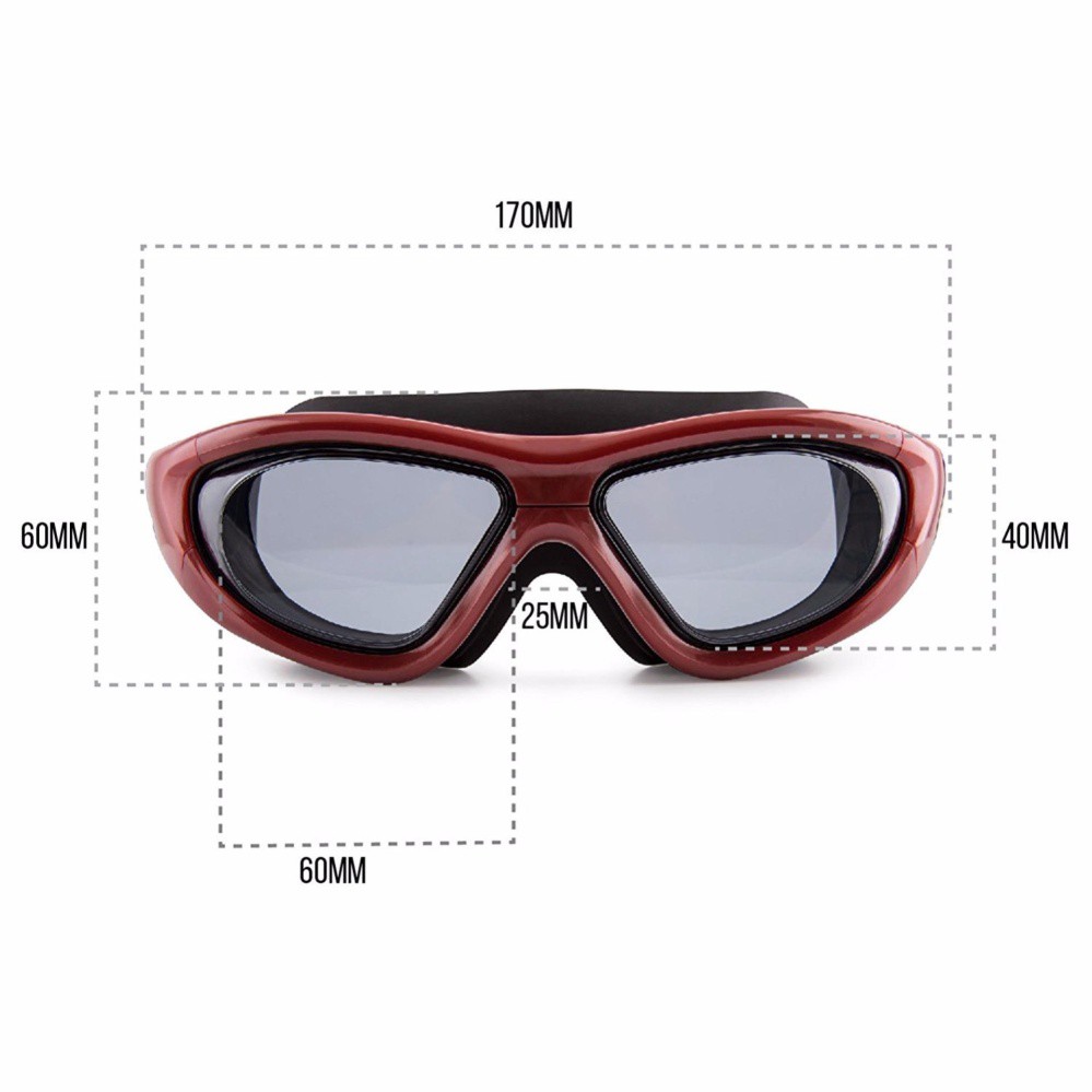 Kính bơi người lớn Panorama, góc nhìn 180 độ cho người lớn phù hợp cả nam, nữ, trẻ em