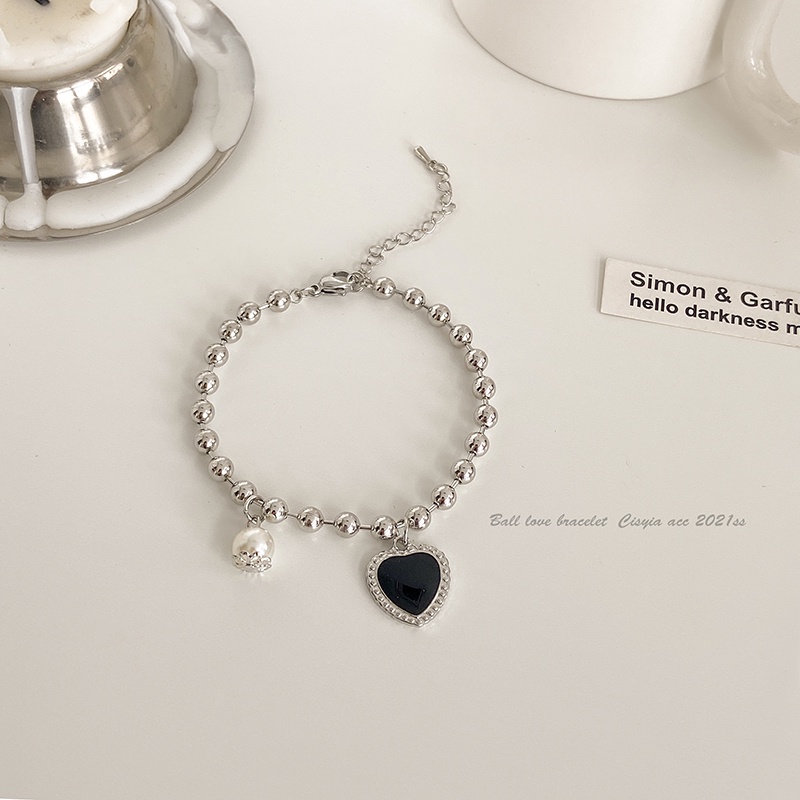 Vòng đeo tay phối ngọc trai nhân tạo thời trang sang trọng cho nữ