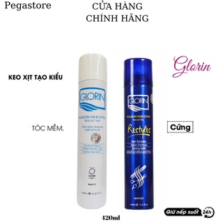 Keo xịt tóc Glorin Fashion Hair Spray 420ml - keo sịt tóc mềm/keo xịt tóc cứng