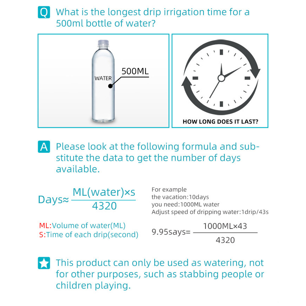 Bình Tưới Nước Nhỏ Giọt Tự Động Điều Chỉnh Được Tiện Lợi Dành Cho Tưới Cây/Hoa