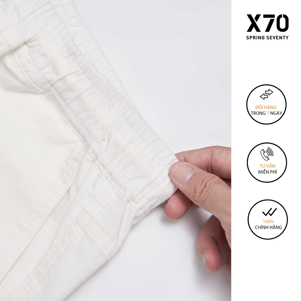 Quần Short Nam Kaki Thiết Kế Lưng Chun Dây Rút Thời Trang X70 - 09520005