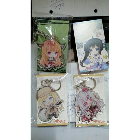 Móc Chìa Khóa Bằng Acrylic Hình Ookami Mio Nakiri Ayame Gawr Gura Usada Pekora