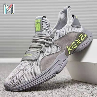 Giày chạy bộ thể thao phối lưới thoáng khí chống trượt thời trang mùa hè phong cách Hàn Quốc 2021 dành cho nam sinh