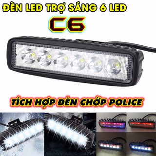 ĐÈN LED TRỢ SÁNG 6 BÓNG DÀI TÍCH HỢP ĐÈN CHỚP POLICE