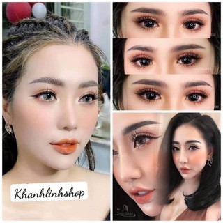 Lens - kính áp tròng xám tây giãn tròng to sử dụng 12 tháng (tặng kèm khay đựng)