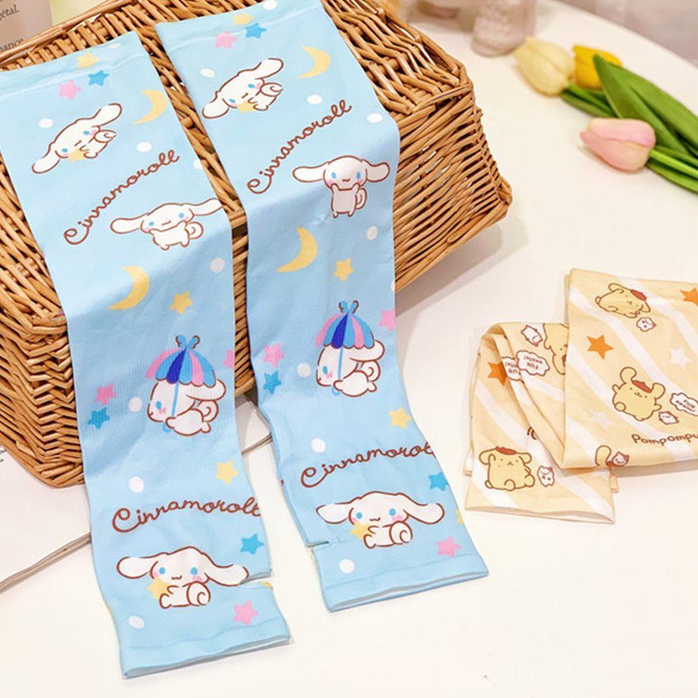Găng Tay Chống Nắng Hoạt Hình Mèo Kuromi Kitty My Melody Cinnamoroll Cho Nữ