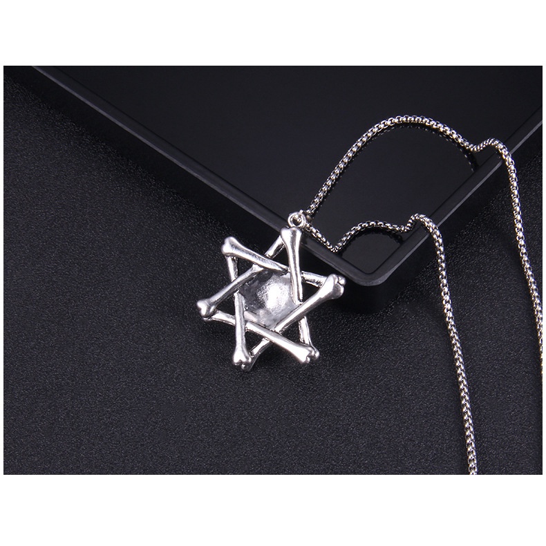 Vòng cổ nam nữ unisex dây chuyền PUN màu bạc Titan đẹp phụ kiện thời trang - Vòng cổ David