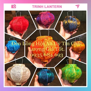 Đèn lồng Hội An mini trang trí tết trung thu cho bé treo ngoài trời chống nước kiểu tròn LTR10