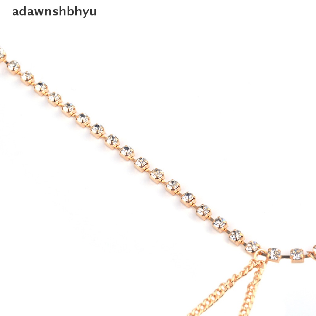 [adawnshbhyu] Chuỗi Dây Đeo Chân Đính Pha Lê Quyến Rũ Thời Trang Đi Biển Cho Nữ