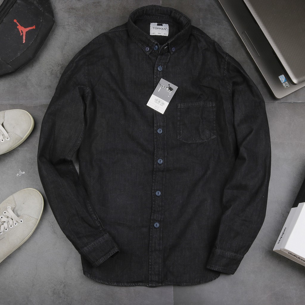 Sơ mi denim nam dài tay VNXK chất đẹp | BigBuy360 - bigbuy360.vn