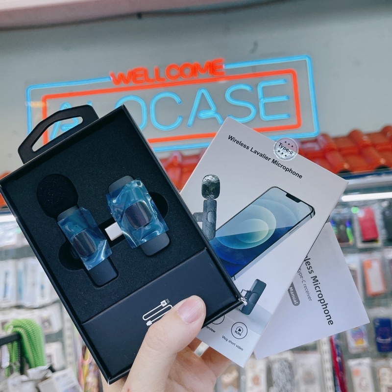 Micro Không Dây 2.4Gb Kẹp Ve Áo Cổng Type-C/IPhone Kết Nối Bluetooth Tiện Dụng Cho Youtube / Phá Trực Tiếp / Điện Thoạ