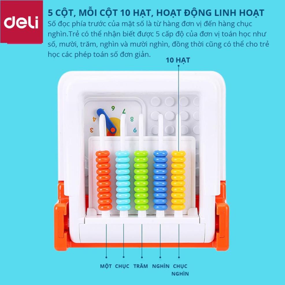 Đồ chơi học toán Deli - Bàn tính cộng trừ - Dùng cho trẻ em từ 3-6 tuổi - 74317 [Deli]