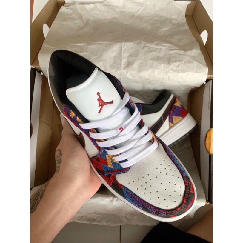 [Full Box+Bill] Giày Jordan Cổ Thấp Nam Nữ, Giày Sneaker JD1 Thổ Cẩm Thời Trang Cao Cấp Hottrend 2022 | BigBuy360 - bigbuy360.vn