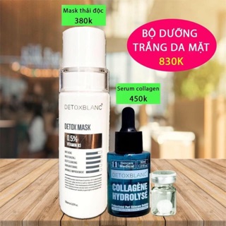Combo Nạ Thải Độc + Collagen Trắng Da Detox Blanc