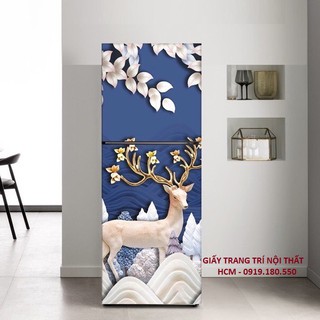 Giấy decal dán tủ lạnh hươu tài lộc