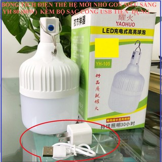 Bóng đèn tích điện hy80, bóng đèn LED sạc tích điện thông minh