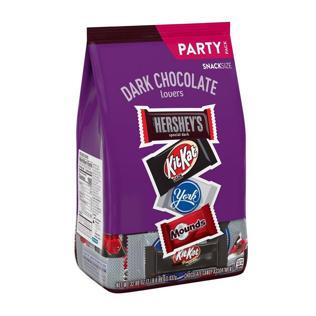 TÚI MIX 4 SOCOLA ĐEN/ĐẮNG Hershey's Special Dark Party Assortment, 932g (32.89 oz)