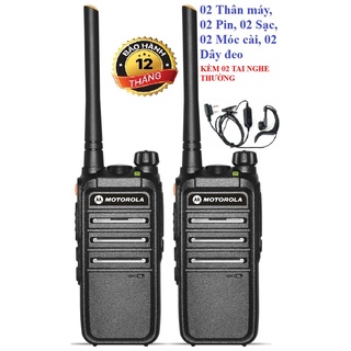 Bộ 2 Bộ đàm Motorola CP318 (Cự ly liên lạc tối thiểu 1km trong nội thành-Siêu bền có đèn pin)