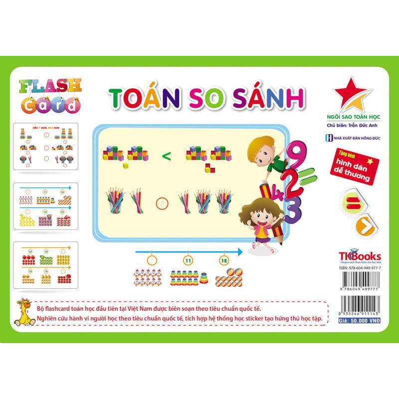 Combo Flashcard Phép Tính Trừ Và Toán So Sánh Giáo Dục Sớm Cho Trẻ