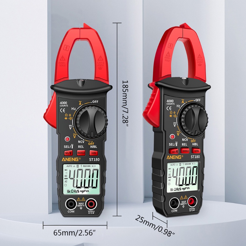 Kẹp Đo Điện Áp Tự Động Màn Hình LCD Nhiều Màu Sắc Rms 6000 Bước