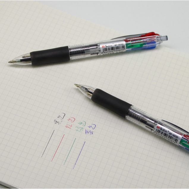 Bút bi 4 màu sắc kích thước ngòi 0.7mm tiện dụng cho học sinh