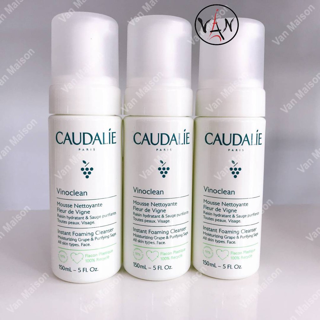 [ Caudalie] Sữa rửa mặt dạng bọt Caudalie instant foaming cleanser 150ml - Mẫu mới nhất