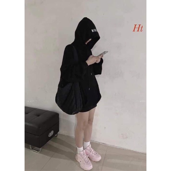 Áo hoodie nỉ cotton mũ chữ đa màu HT12