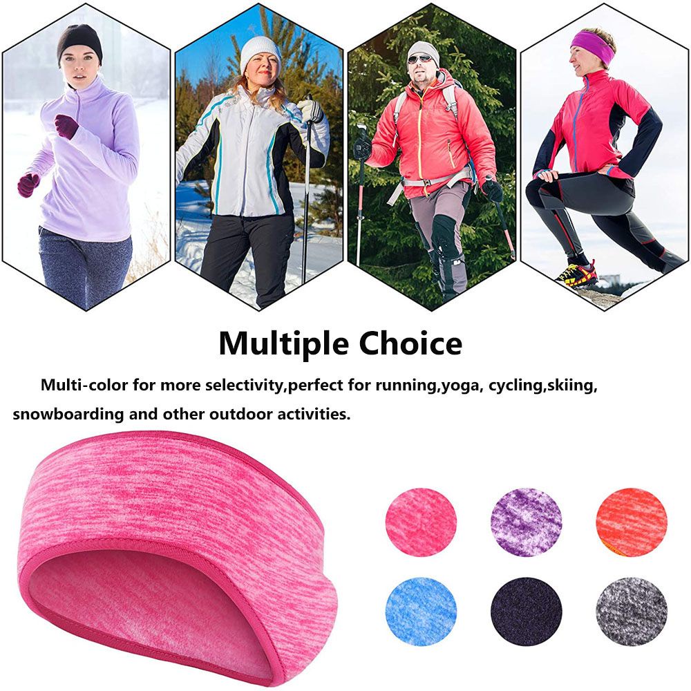 Băng đô che tai giữ ấm thấm hút mồ hôi chất vải lông cừu nhiều màu lựa chọn cho phụ nữ/bé gái dùng khi chơi thể thao
