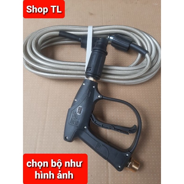 Bộ 10, 15, 20, 30m dây rửa xe và súng xịt rửa xe áp lực cao (Ren 22mm)