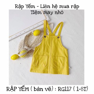 Rg117_rập giấy may yếm bé gái
