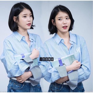 sơ mi sọc xanh của IU
