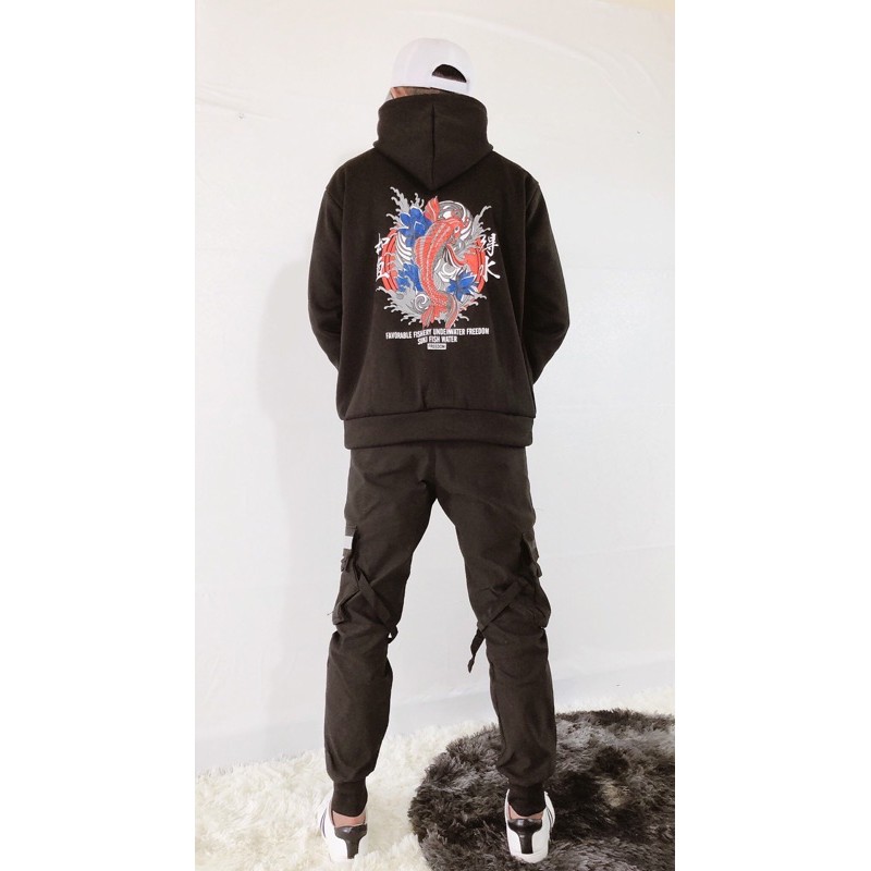 [ Form rộng- Hàng cực chất ] Áo khoác nỉ hoodie in màu hình cá chép siêu hot 2020 | BigBuy360 - bigbuy360.vn