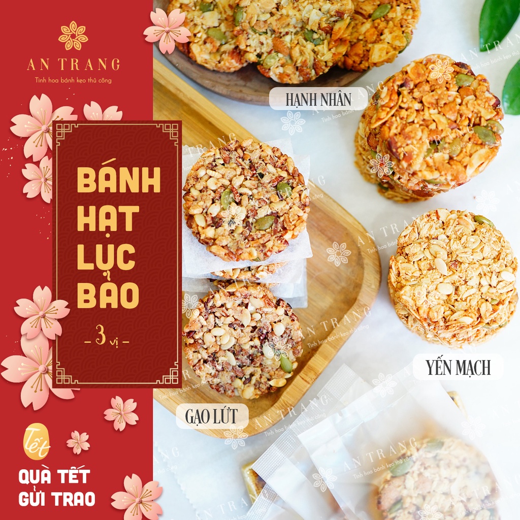 Ăn thả ga! Bánh Ăn Kiêng eo thon giảm cân không lo béo Cực Ít Ngọt  THANH LỤC BẢO - Thanh năng lượng tức thì từ Hạt