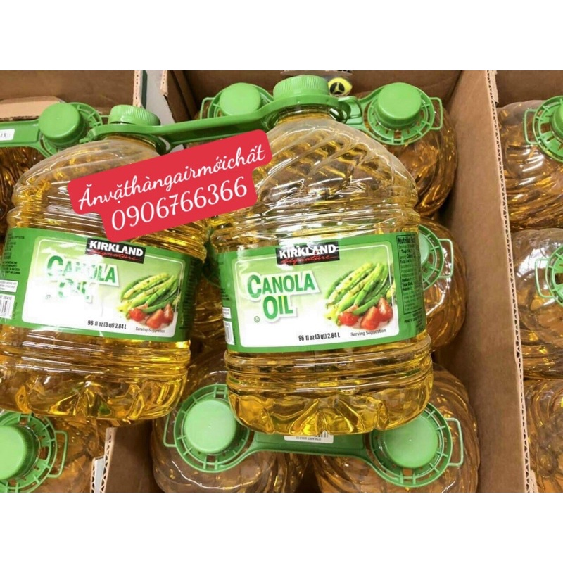 Dầu Thực Vật - Hạt Cải Kirkland Signature Vegetable Oil & Canola Oil 2.84 lít